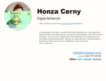 Tablet Screenshot of honzacerny.com